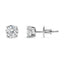 IGI Certified 14K White Gold Round Diamond Solitaire Stud Earrings