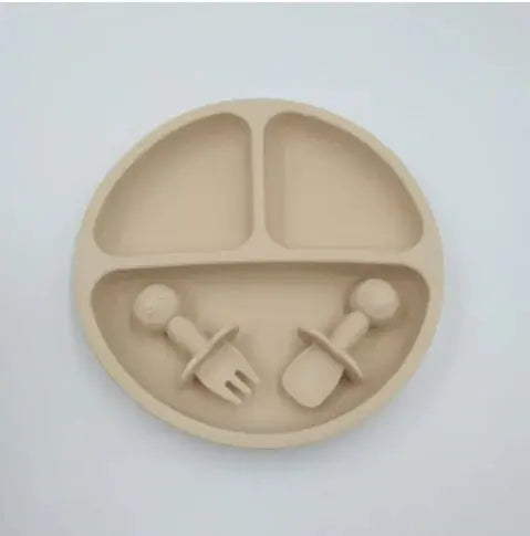 Ensemble de Assiette en Silicone pour Bébé Premium pour une Alimentation Sûre