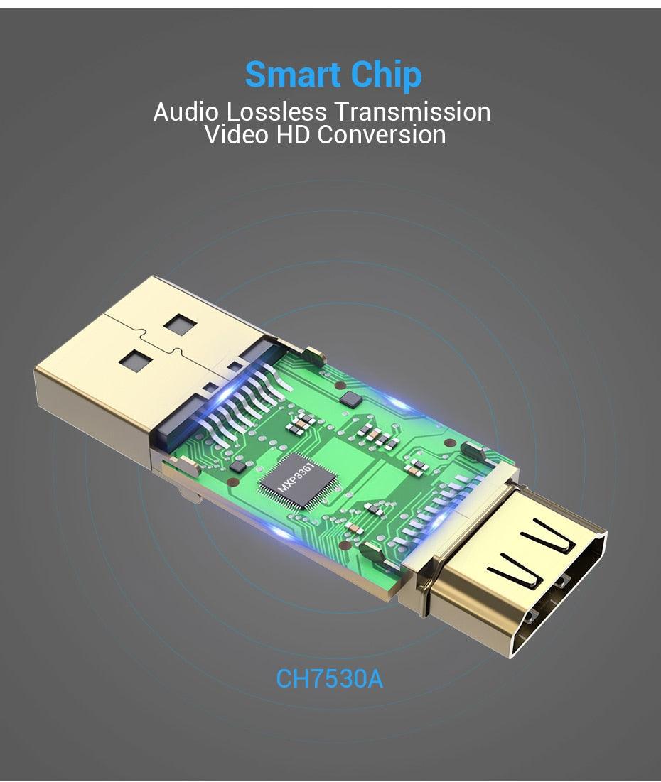 Adaptador Vention 4K de DisplayPort a HDMI para PC y Proyector