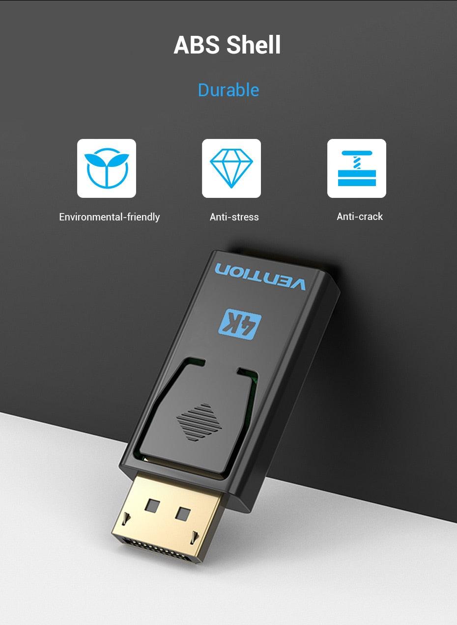 Adaptador Vention 4K de DisplayPort a HDMI para PC y Proyector