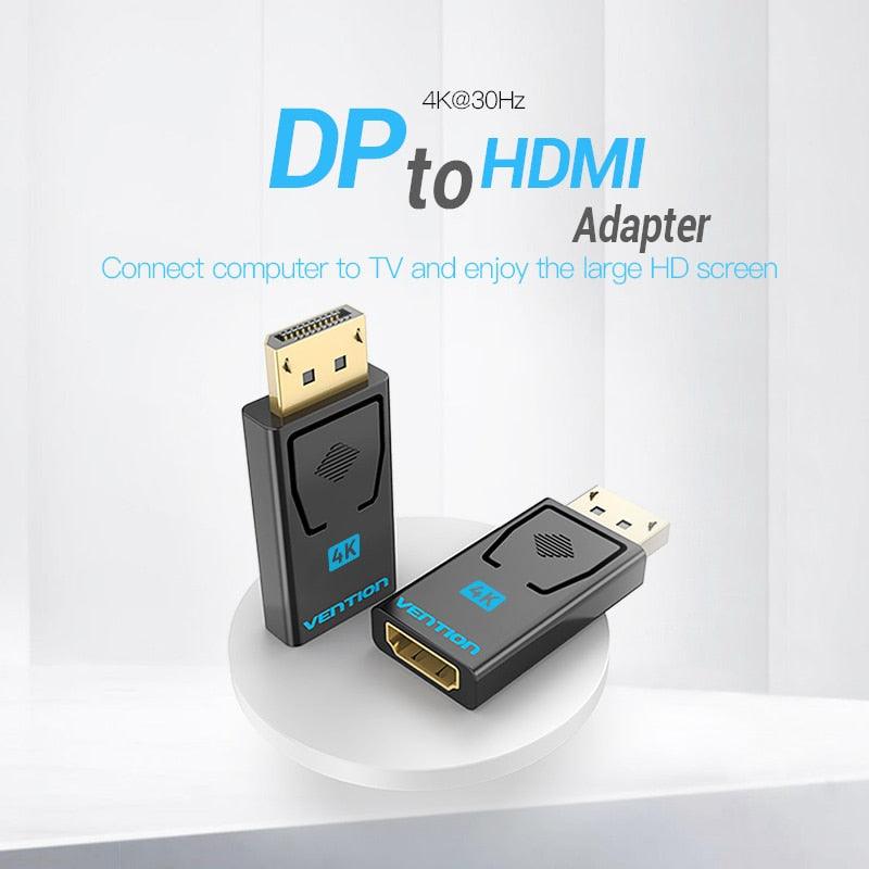 Adaptador Vention 4K de DisplayPort a HDMI para PC y Proyector