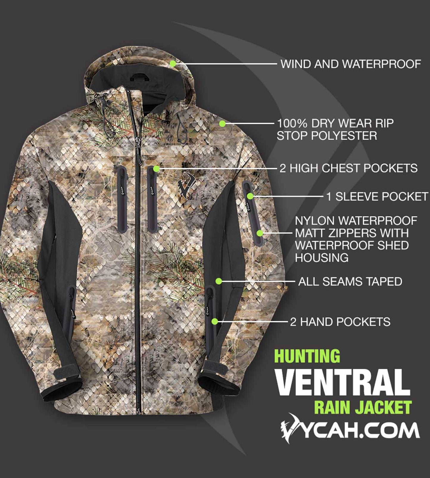 Vycah Ventral Rain Jacket - Automne