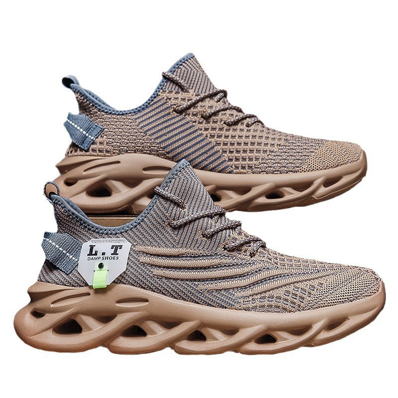 Versatile sports running leisure odor proof breathable mesh shoes for men - Korvel