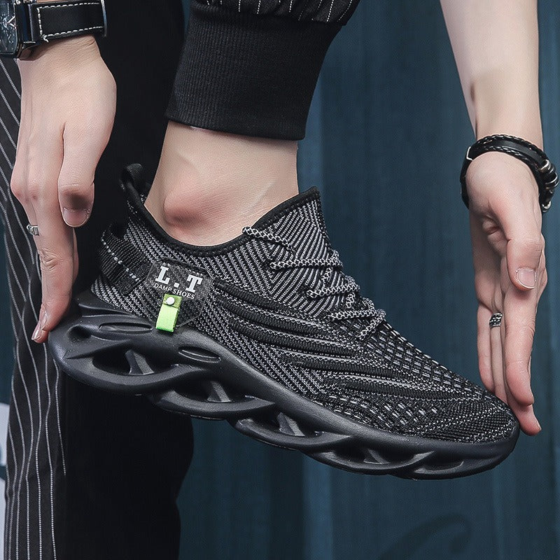 Versatile sports running leisure odor proof breathable mesh shoes for men - Korvel