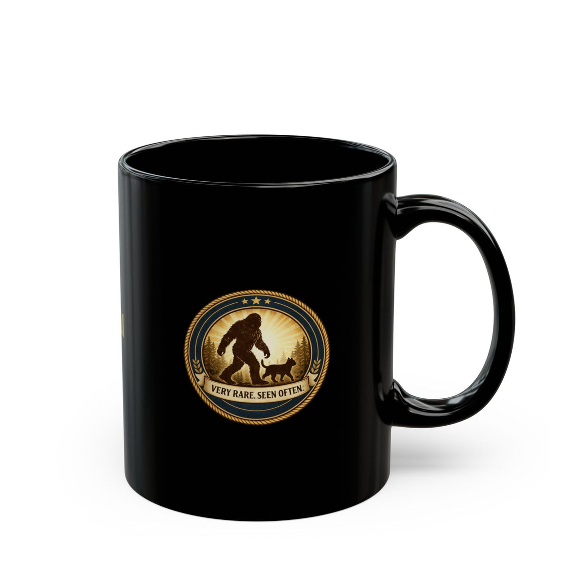 Very Rare. Seen Often. Black Ceramic Coffee Mug