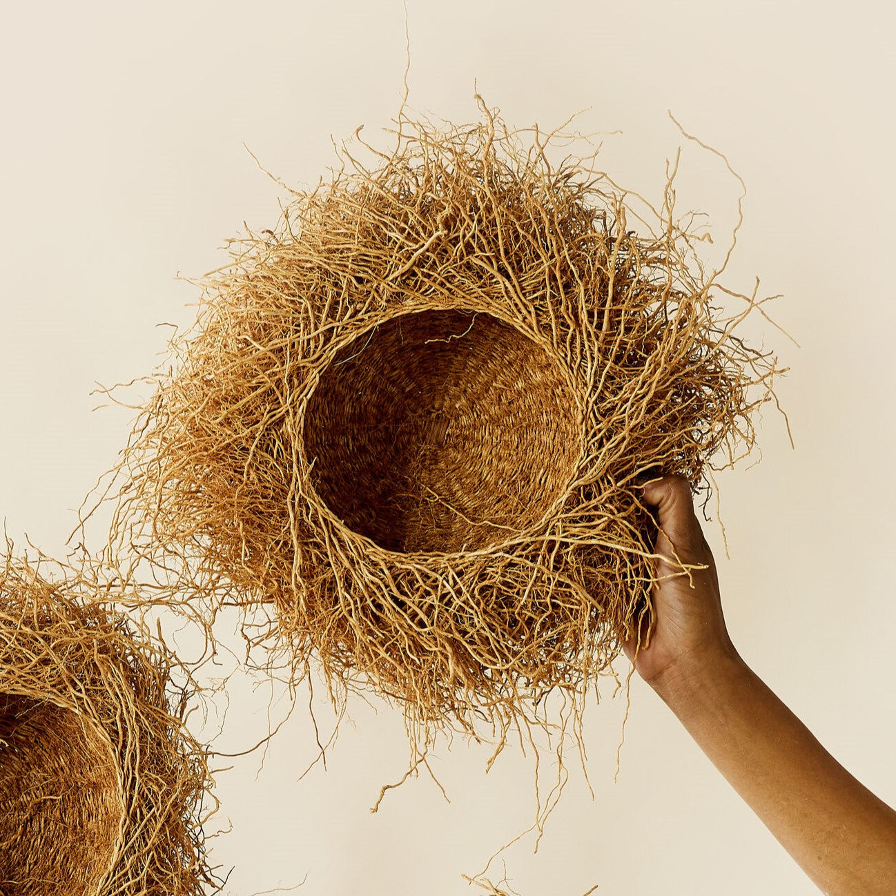 Handwoven Vetiver Nest Basket