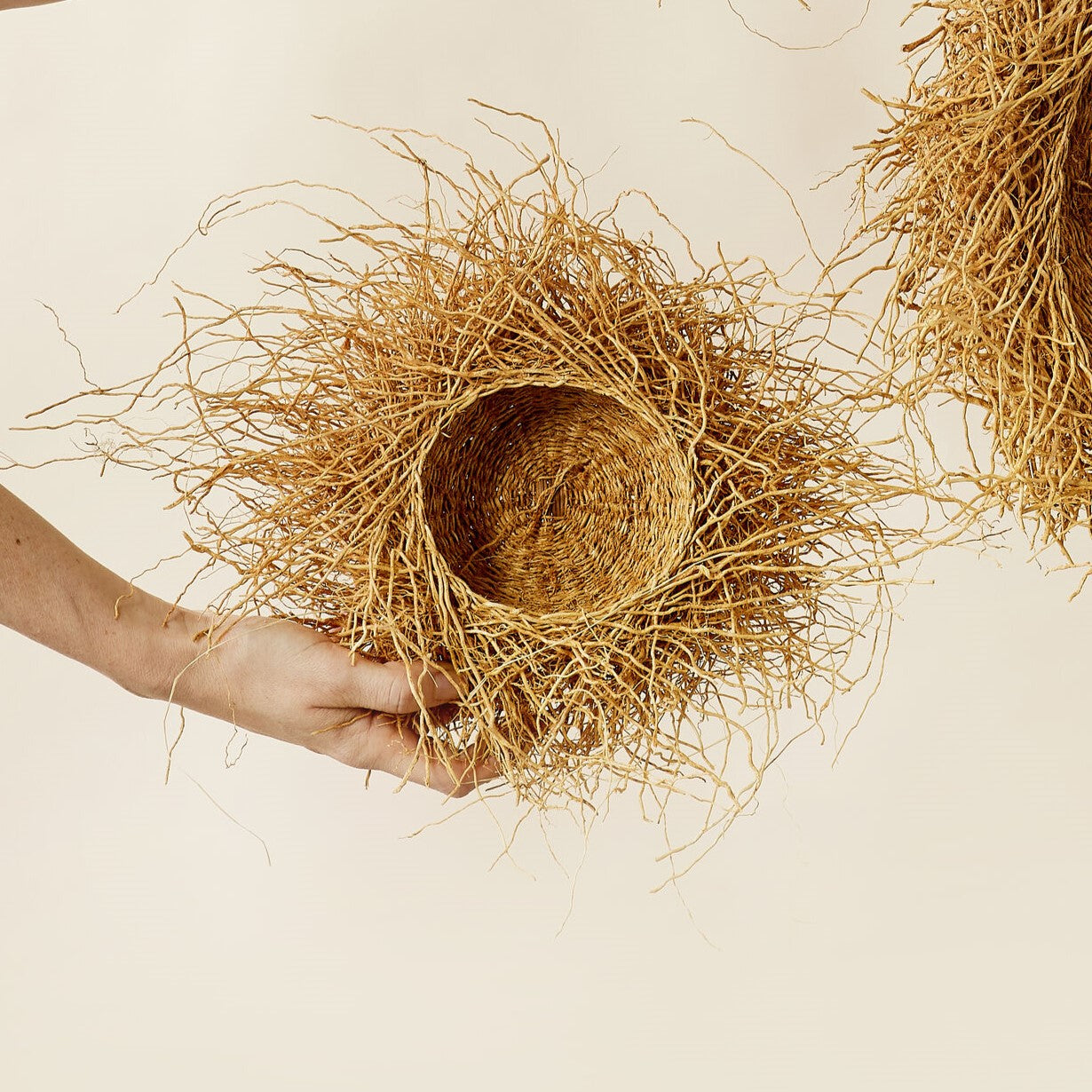 Handwoven Vetiver Nest Basket