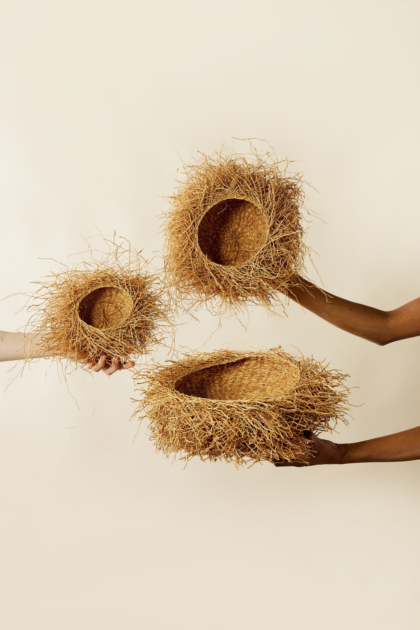 Handwoven Vetiver Nest Basket