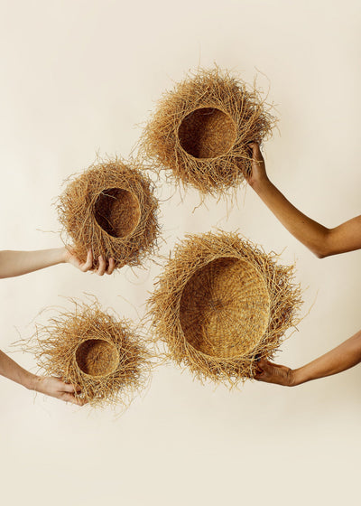 Handwoven Vetiver Nest Basket