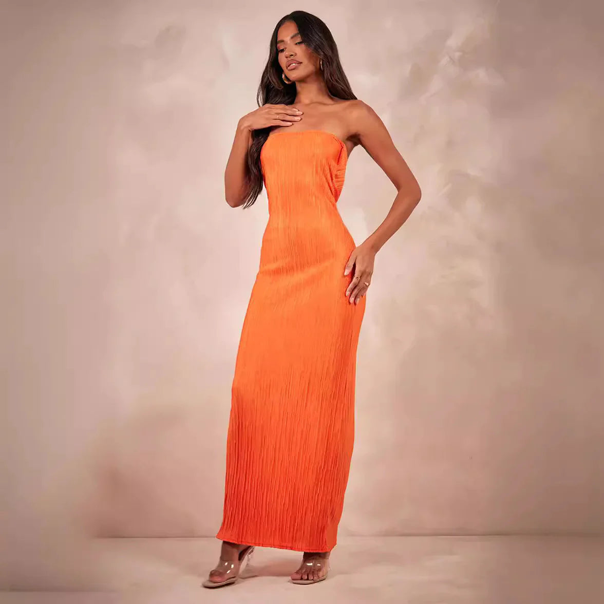 Elegant Slim Fit Dress with Bow Detail