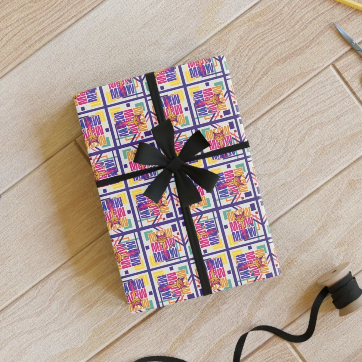 Papel de Regalo Vibrante Meow Meow Meow para Cada Ocasión