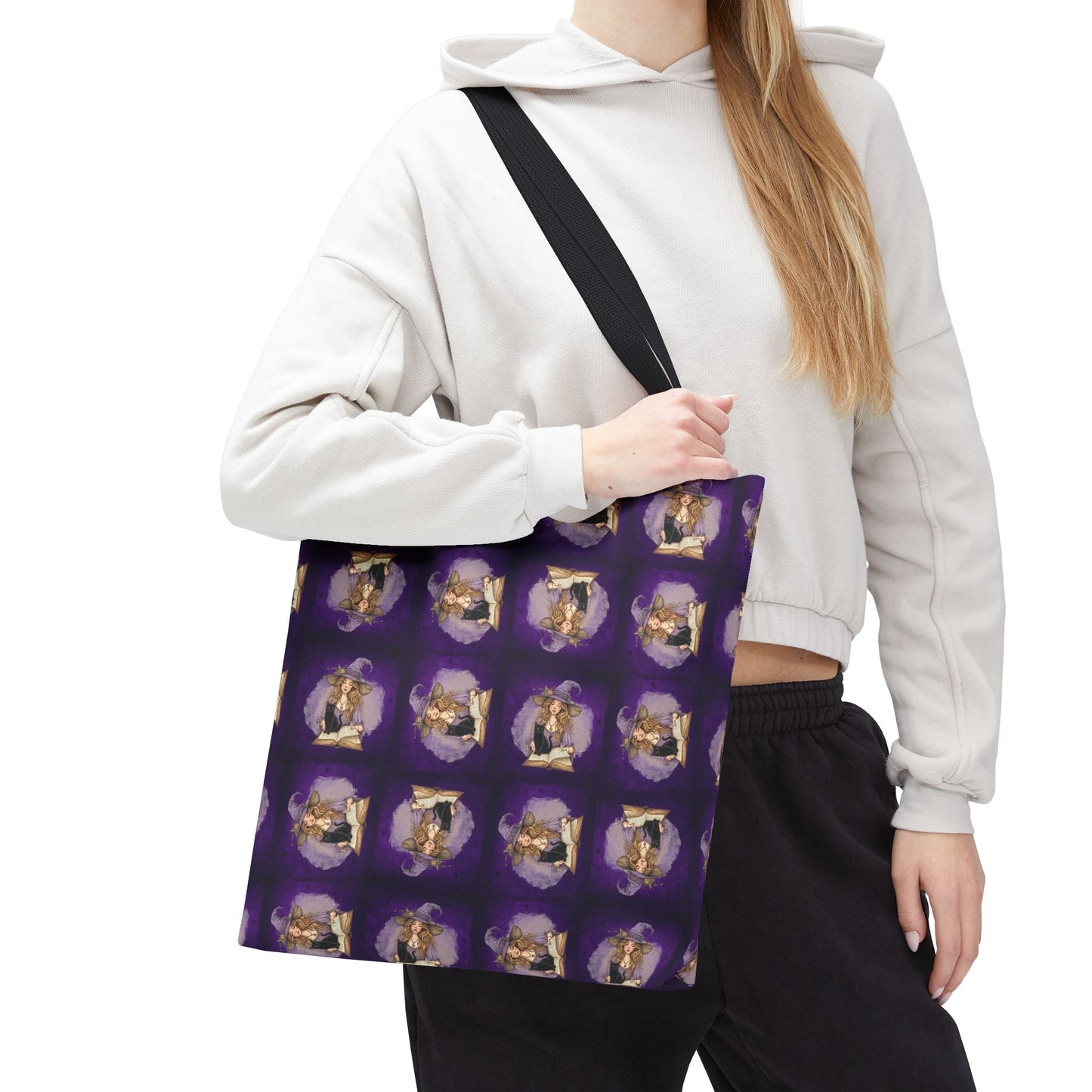 Sac fourre-tout vibrant de dame chat sorcière