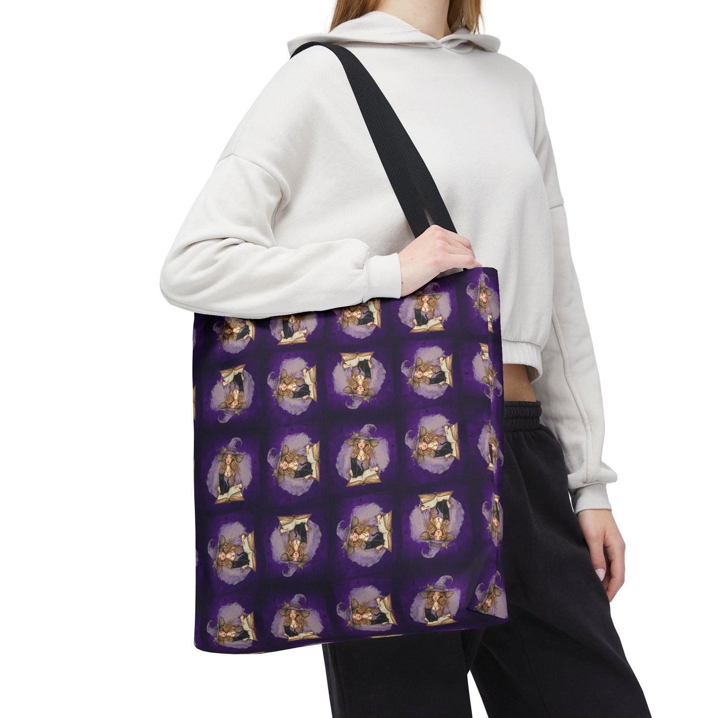Sac fourre-tout vibrant de dame chat sorcière