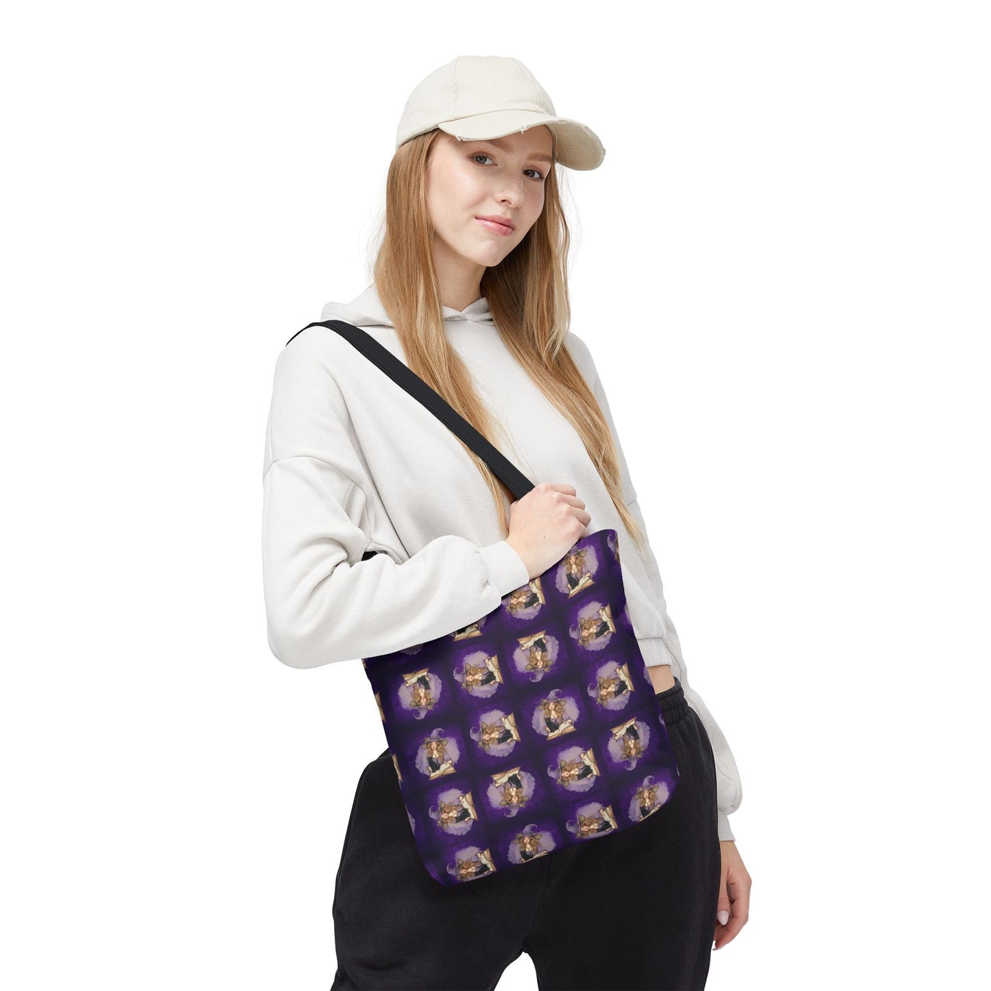 Sac fourre-tout vibrant de dame chat sorcière