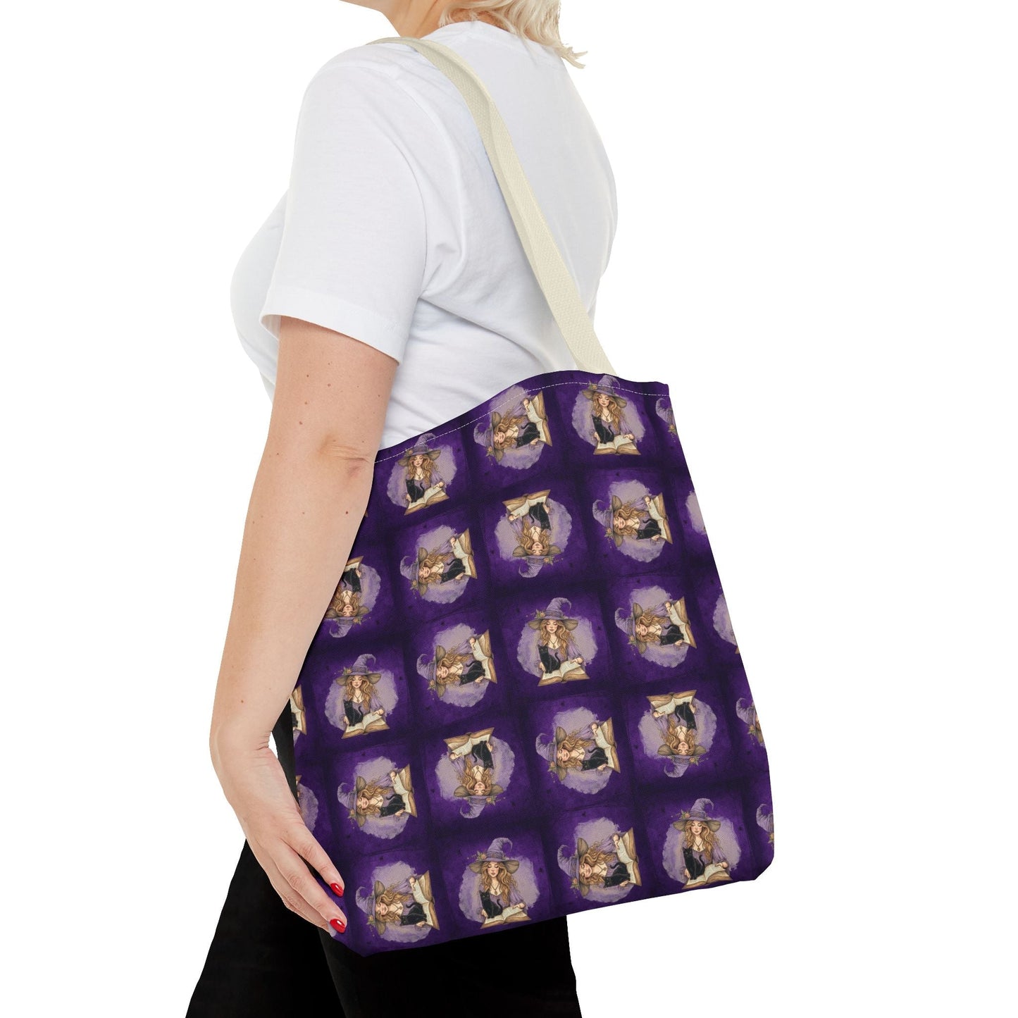 Sac fourre-tout vibrant de dame chat sorcière