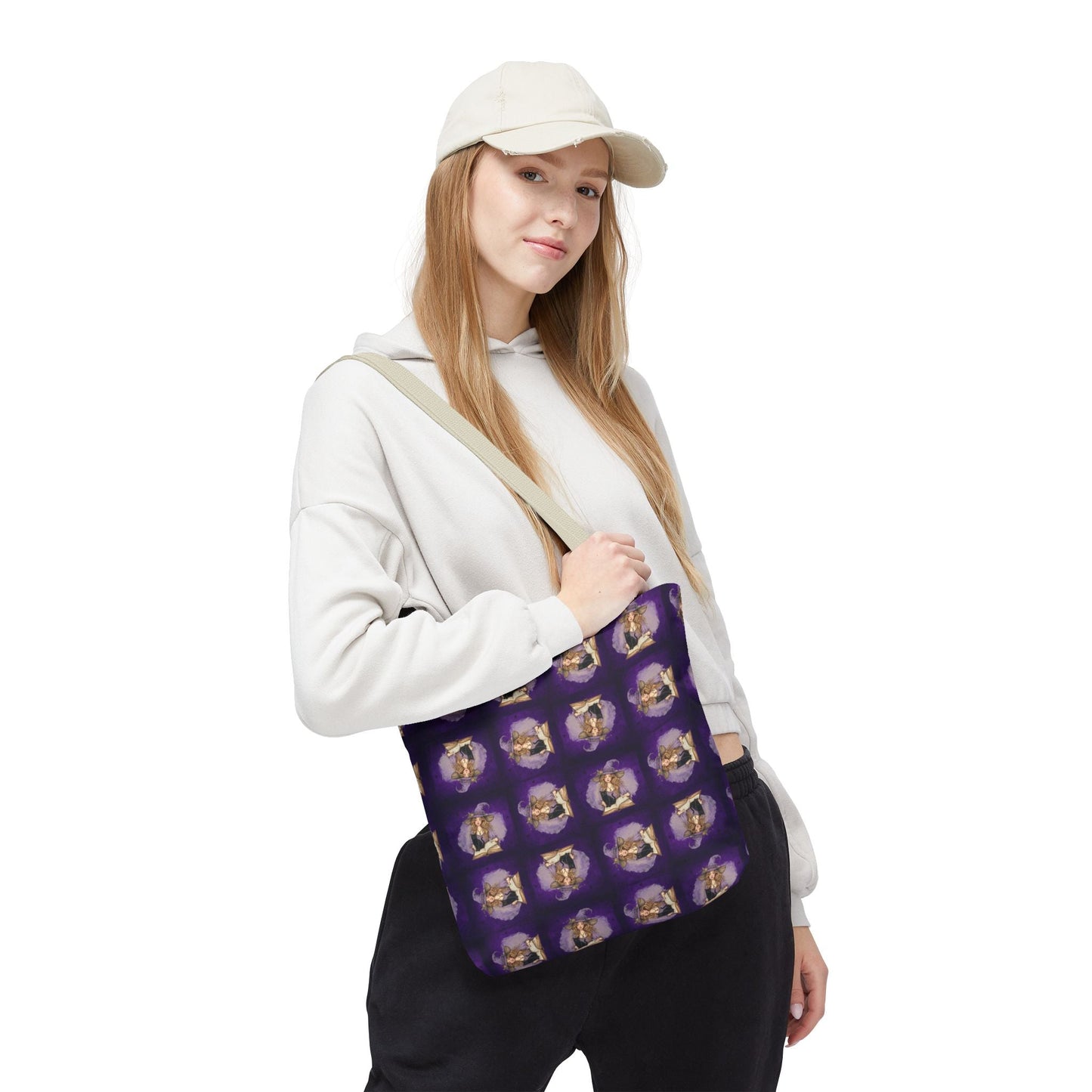 Sac fourre-tout vibrant de dame chat sorcière