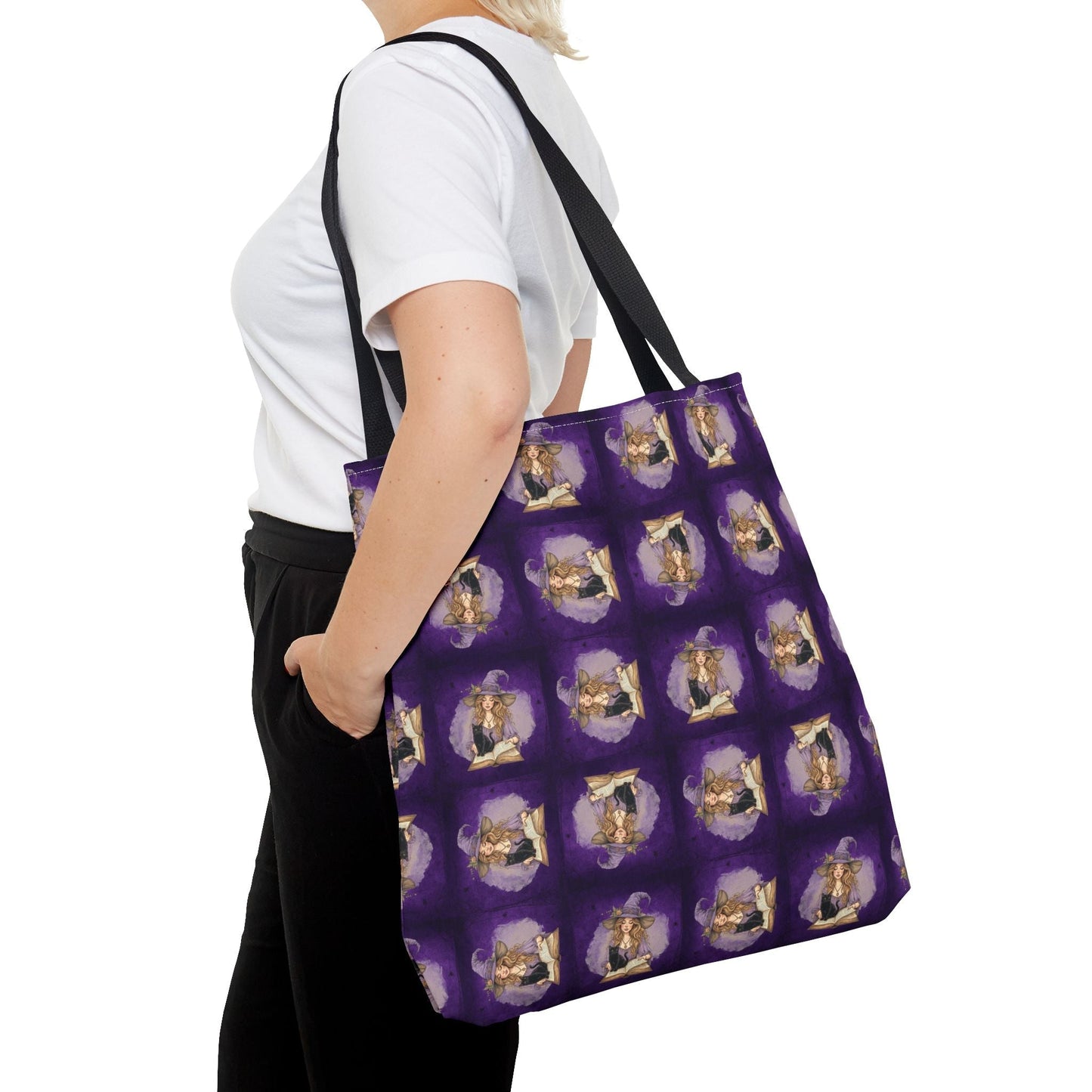Sac fourre-tout vibrant de dame chat sorcière