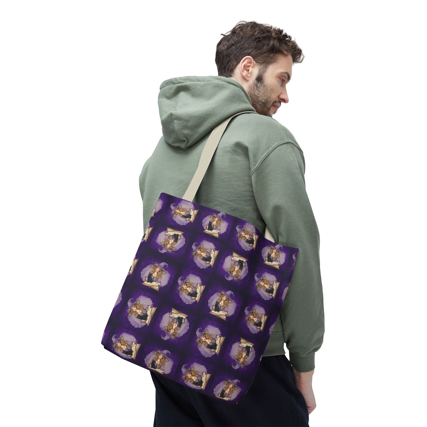 Sac fourre-tout vibrant de dame chat sorcière