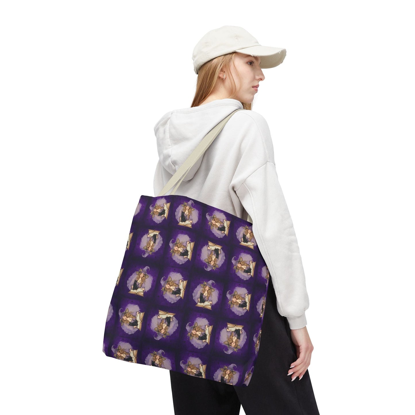 Sac fourre-tout vibrant de dame chat sorcière