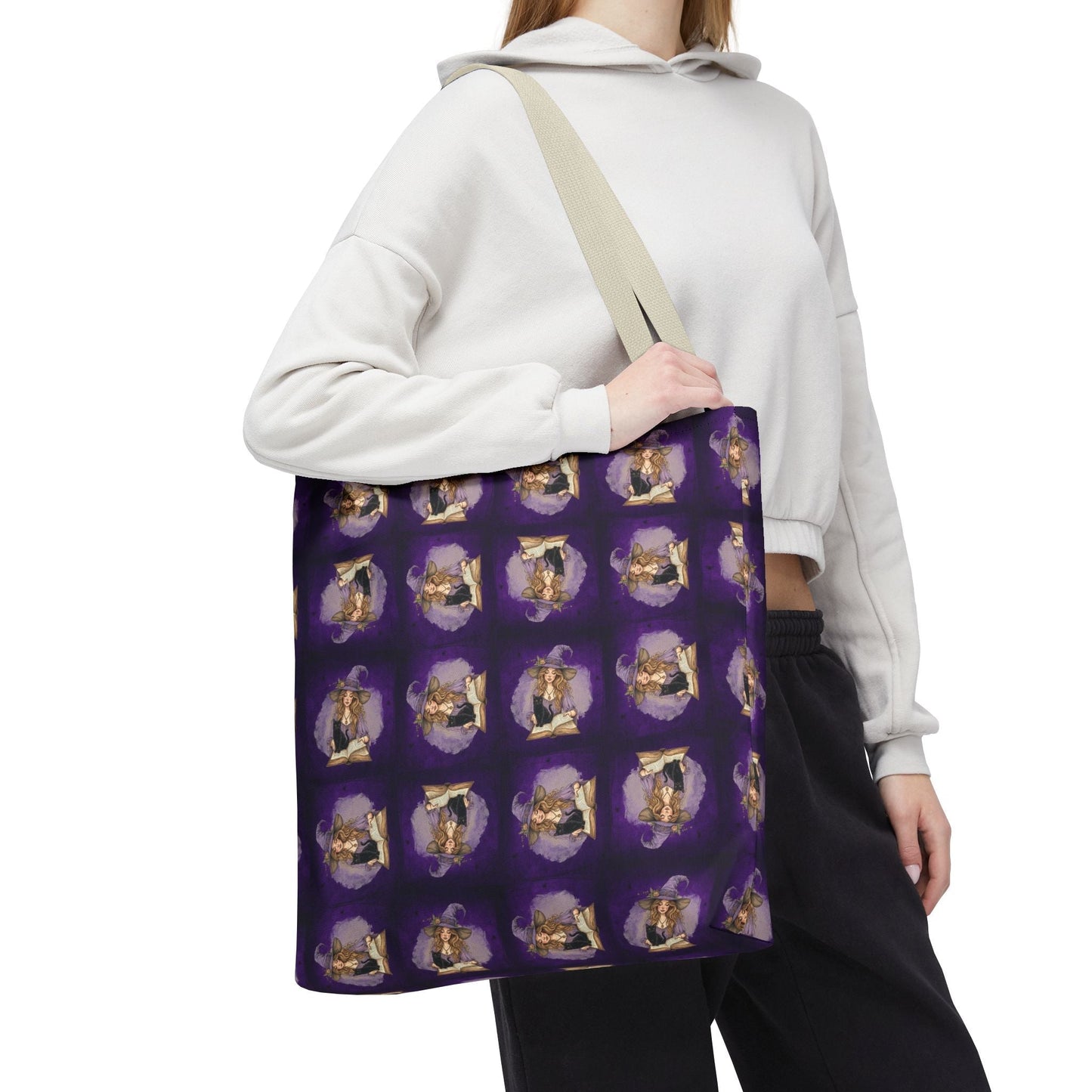 Sac fourre-tout vibrant de dame chat sorcière