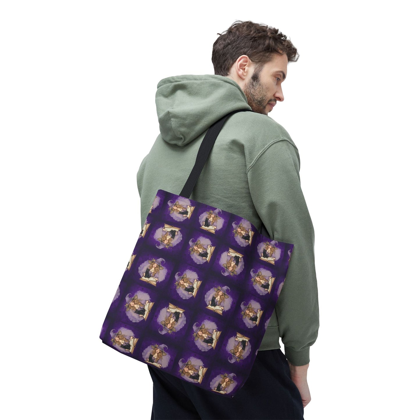 Sac fourre-tout vibrant de dame chat sorcière