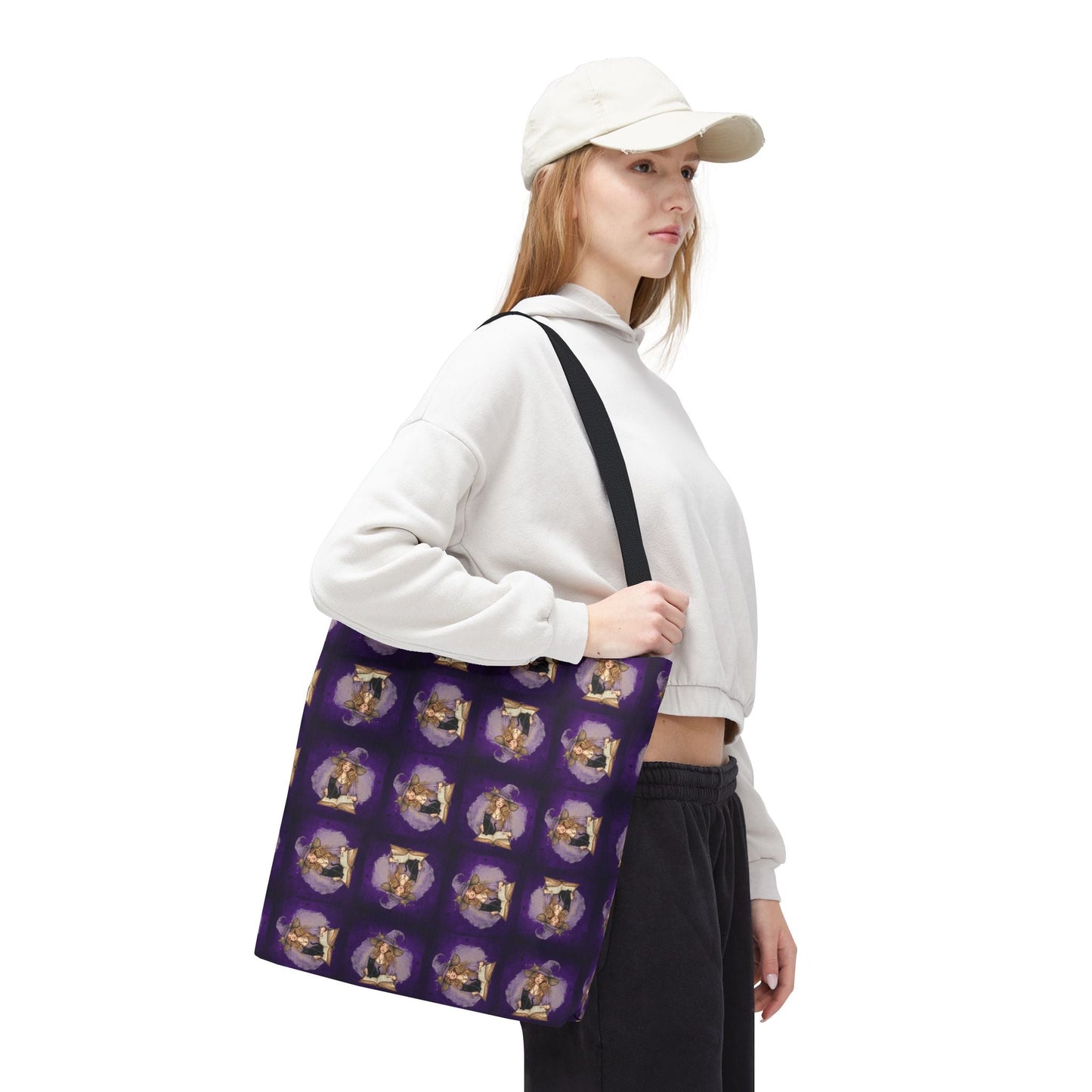 Sac fourre-tout vibrant de dame chat sorcière