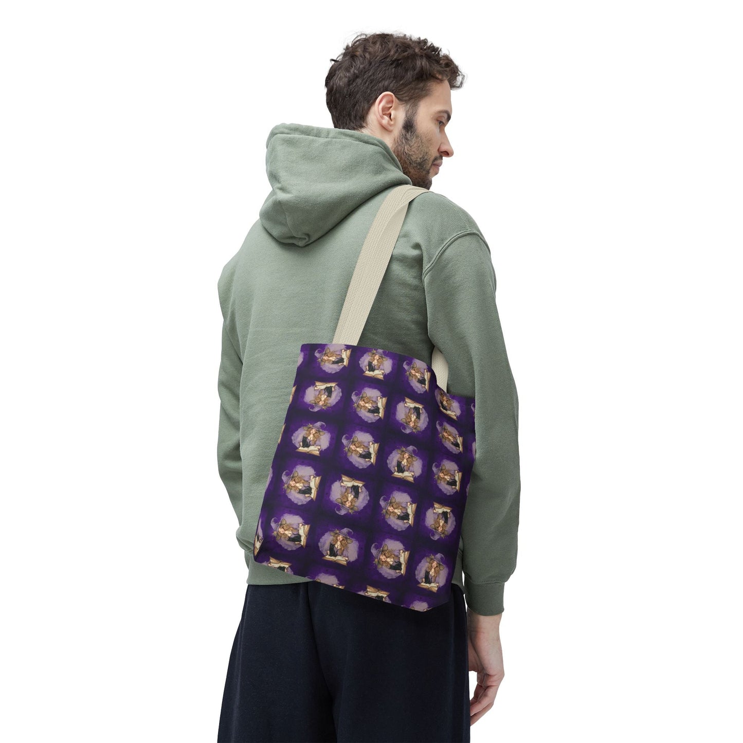 Sac fourre-tout vibrant de dame chat sorcière
