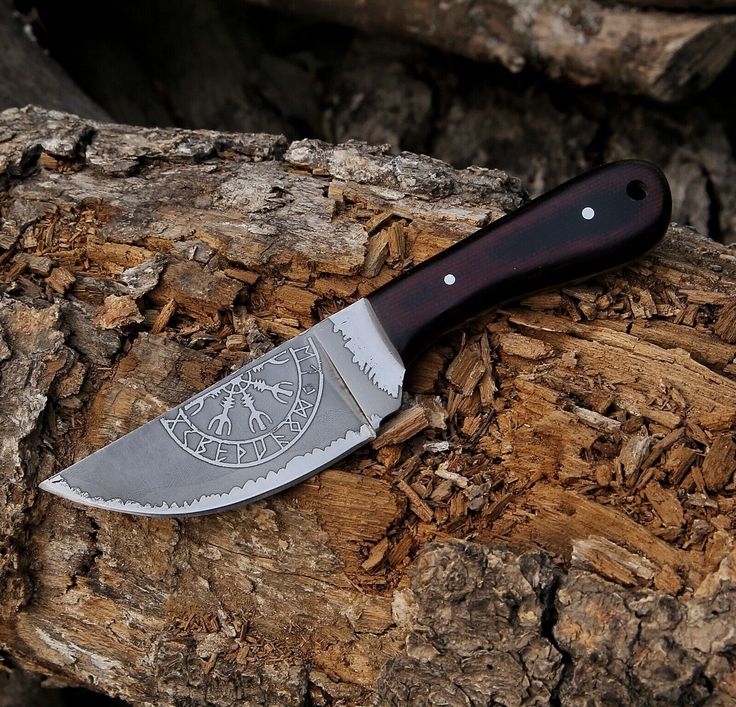 Viking Valor - Handcrafted 1095 Steel EDC Knife with Unique Engravings | KBS Knives Store - Korvel