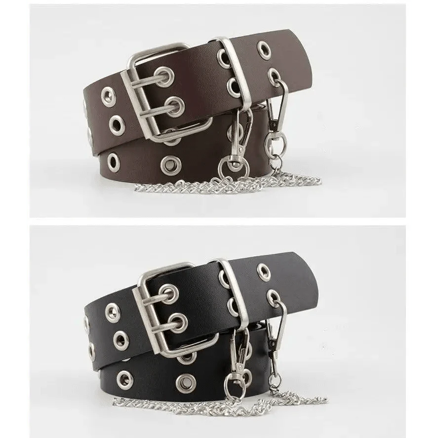 Trendy Adjustable Black Metal Buckle Leather Waistband for Women - Stylish 103cm Fashion Accessory - Korvel