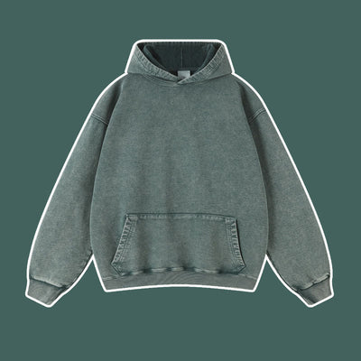 Vintage batik distressed washed trendy brand pullover hoodie loose fitting unisex - Korvel