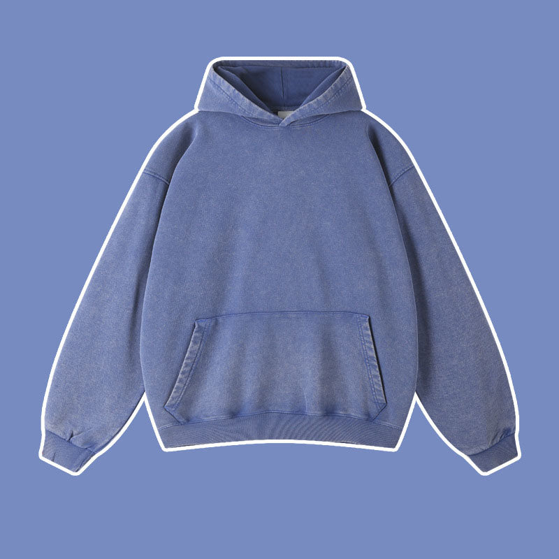 Vintage batik distressed washed trendy brand pullover hoodie loose fitting unisex - Korvel