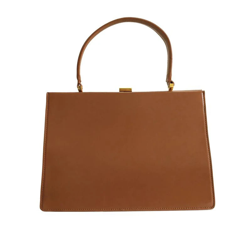 Vintage Big Clip Women Handbags Designer Casual Female Large Capacity Tote Luxury Pu Leather Handbag Ladies Fashion Purses - Korvel