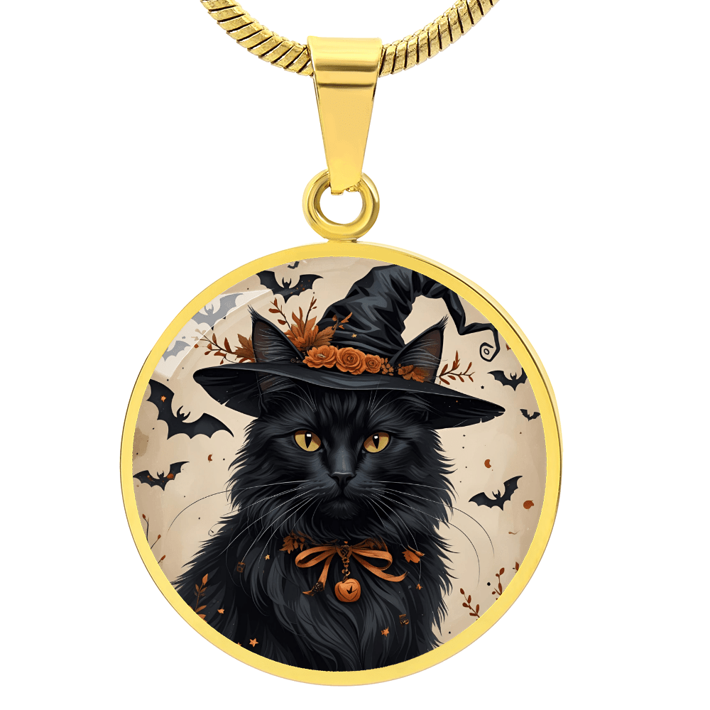 Collar de Halloween de Gato Negro Vintage