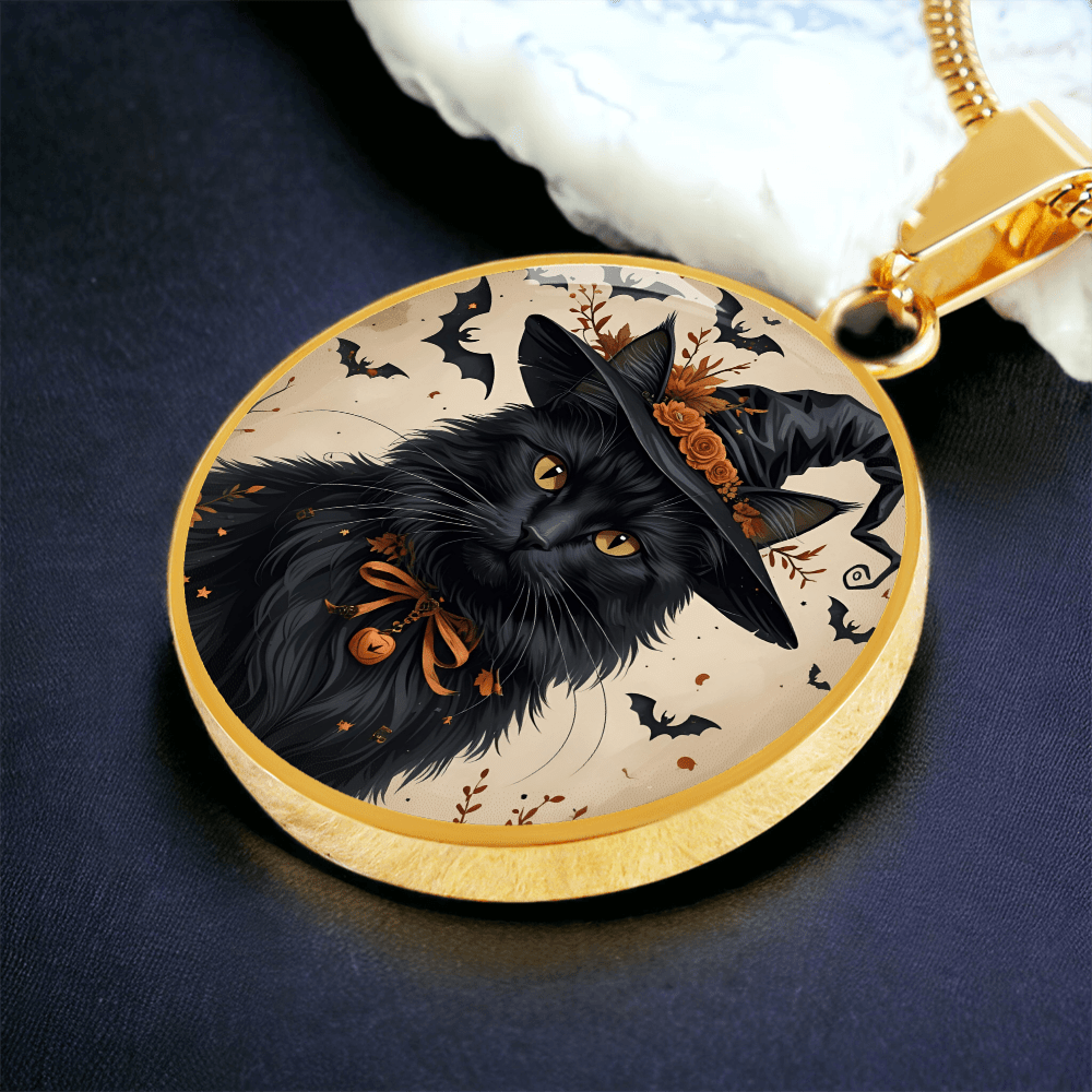 Collar de Halloween de Gato Negro Vintage