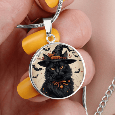 Collar de Halloween de Gato Negro Vintage