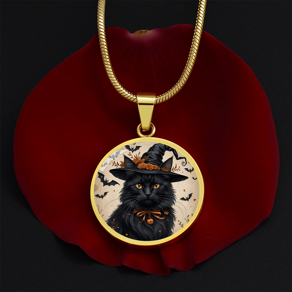 Collar de Halloween de Gato Negro Vintage