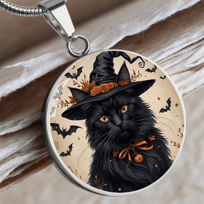 Collar de Halloween de Gato Negro Vintage