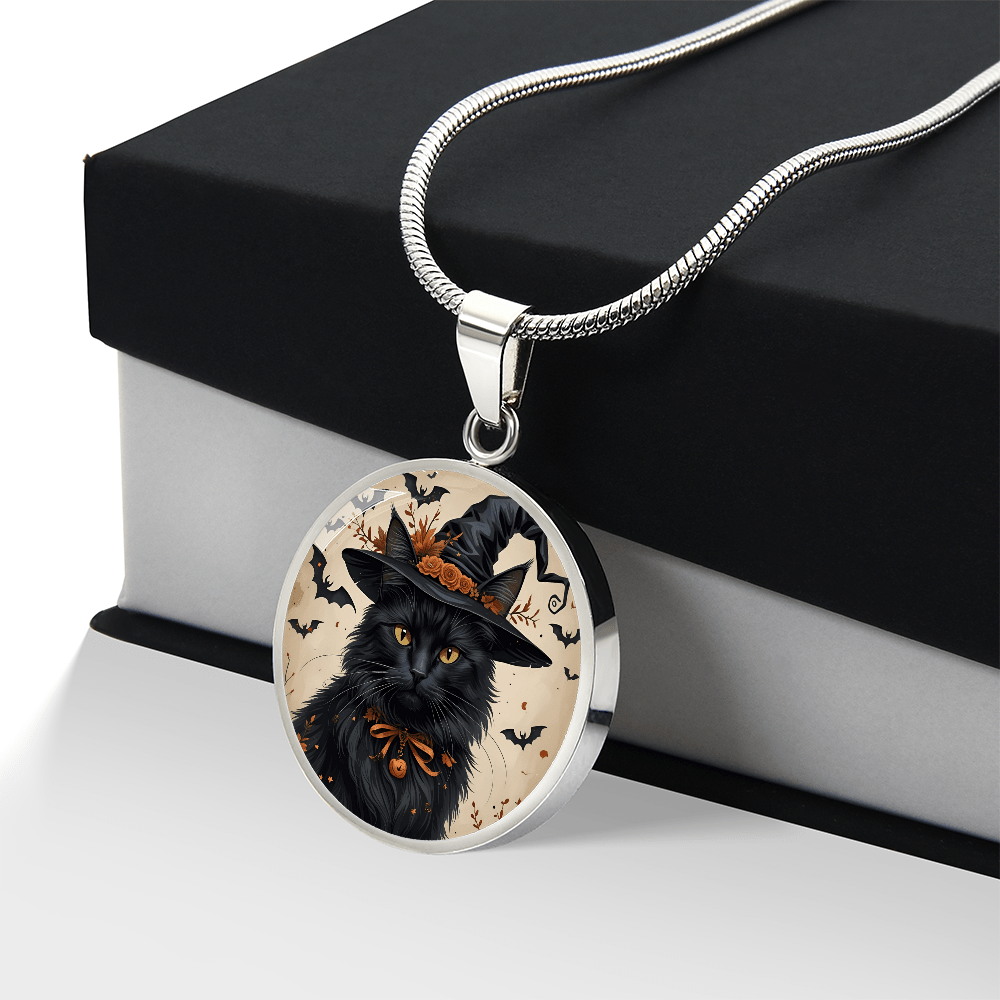 Collar de Halloween de Gato Negro Vintage