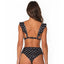 Bikini de Cintura Alta Vintage en Blanco y Negro para Mujeres