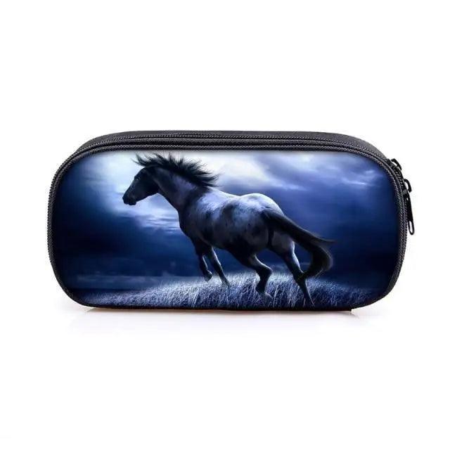 Estuche de Lápices con Estampado de Caricaturas Vintage - Funda de Papelería Elegante