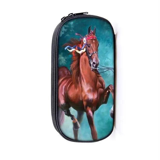 Estuche de Lápices con Estampado de Caricaturas Vintage - Funda de Papelería Elegante