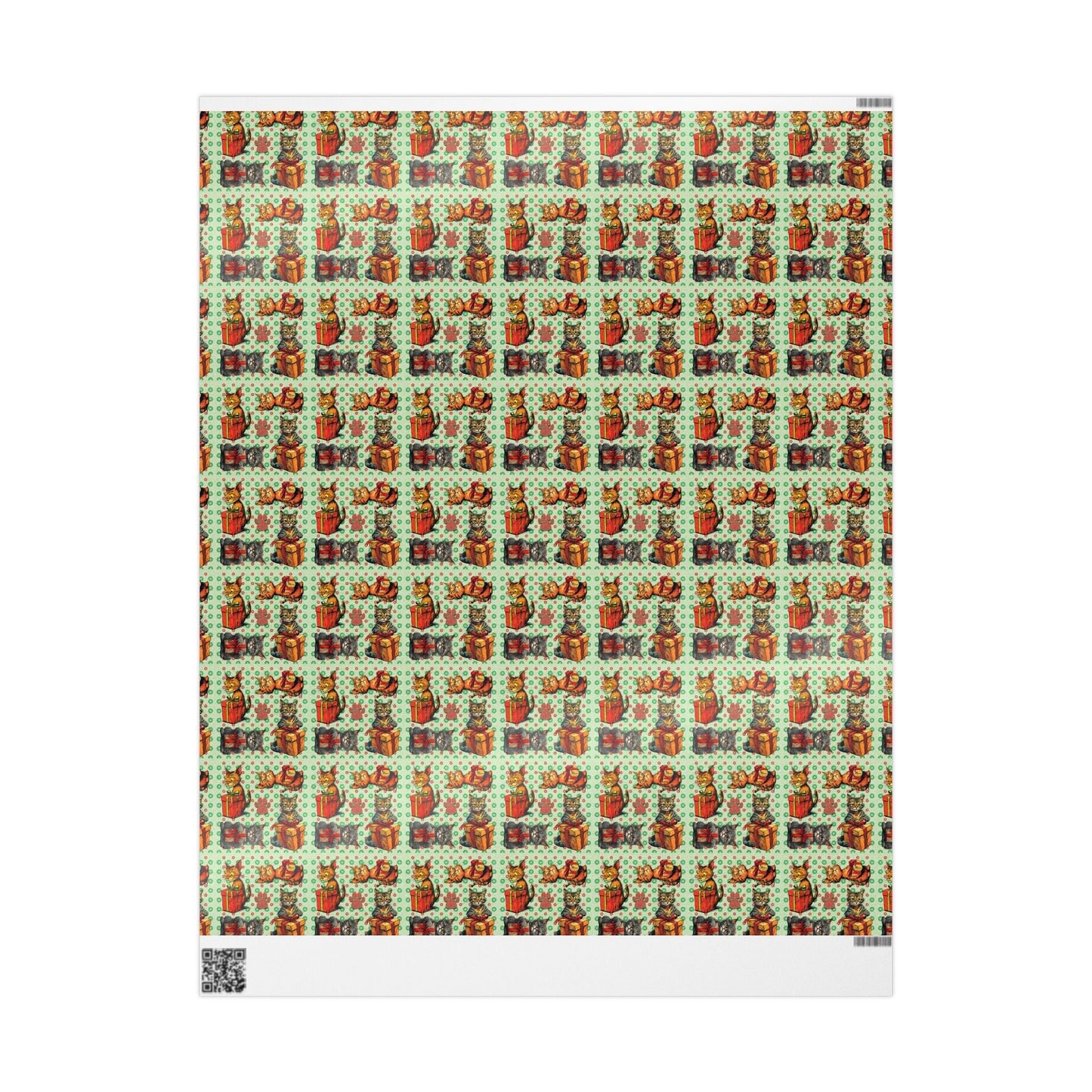 Papel de Regalo de Navidad con Gatos Vintage