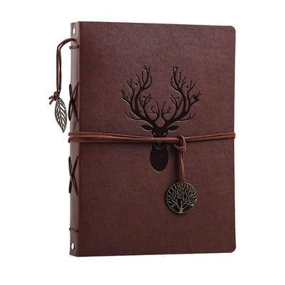 Vintage Leather Scrapbook Photo Album - DIY Memory Book