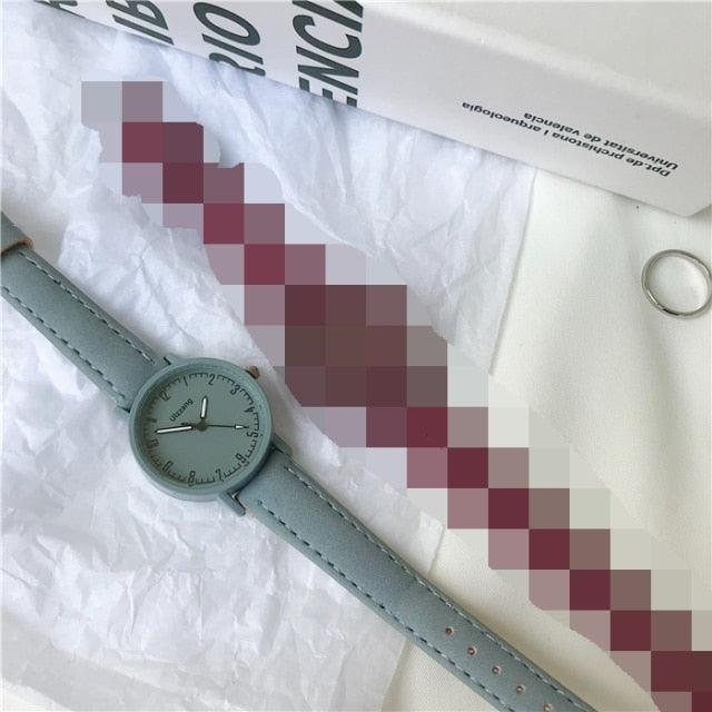 Reloj de Cuarzo para Mujer de Cuero Vintage - Diseño Clásico Analógico