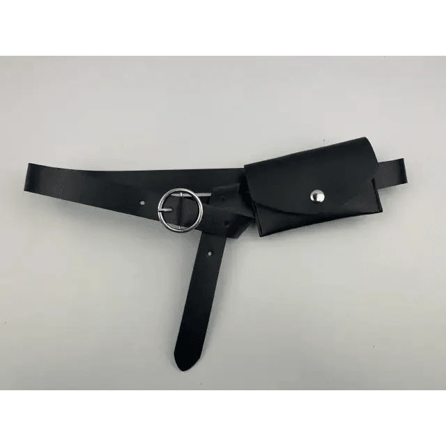 Ceinture en cuir PU vintage élégante avec design de boucle unique