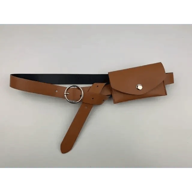 Ceinture en cuir PU vintage élégante avec design de boucle unique