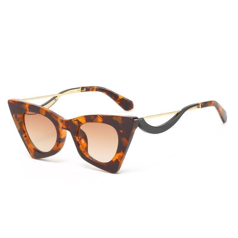 Lunettes de soleil vintage carrées en œil de chat pour un style tendance