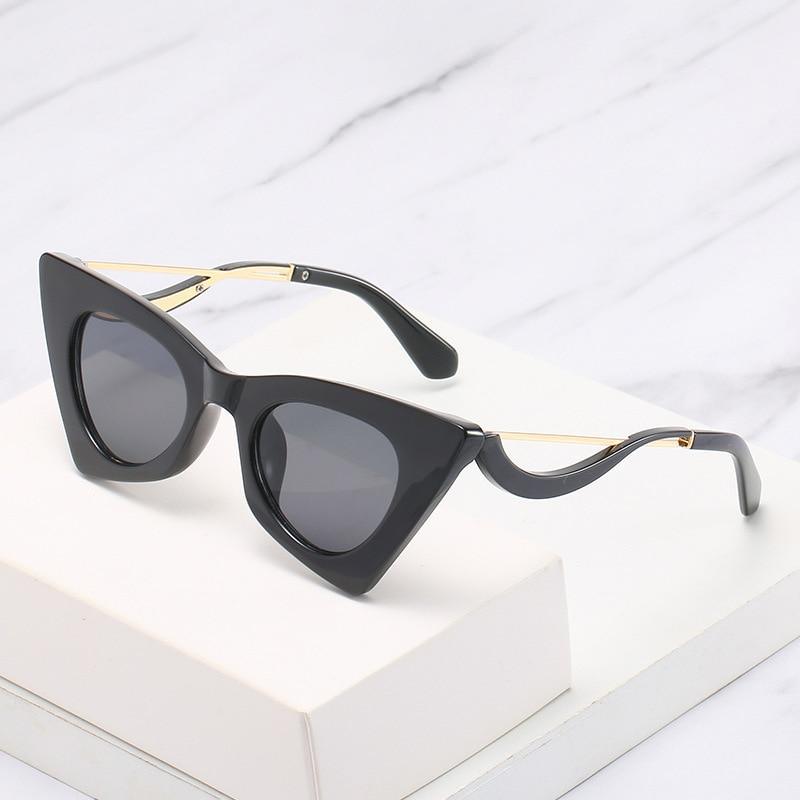 Lunettes de soleil vintage carrées en œil de chat pour un style tendance