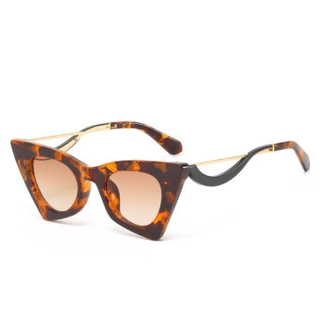 Lunettes de soleil vintage carrées en œil de chat pour un style tendance