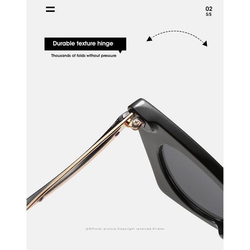 Lunettes de soleil vintage carrées en œil de chat pour un style tendance